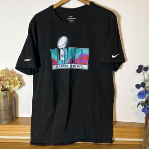 Nike NFL Super Bowl Black T-Shirt Verizon Logo Men’s Size XL